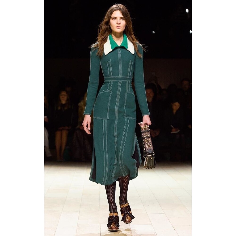 Burberry Georgette Long Sleeve Dress, size IT 38, US 4, NWT